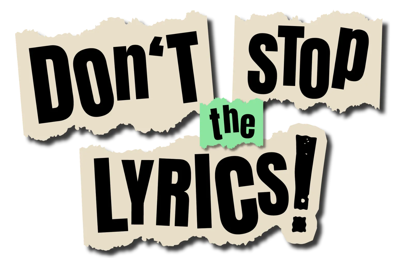 Logo Don't Stop the Lyrics